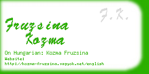 fruzsina kozma business card